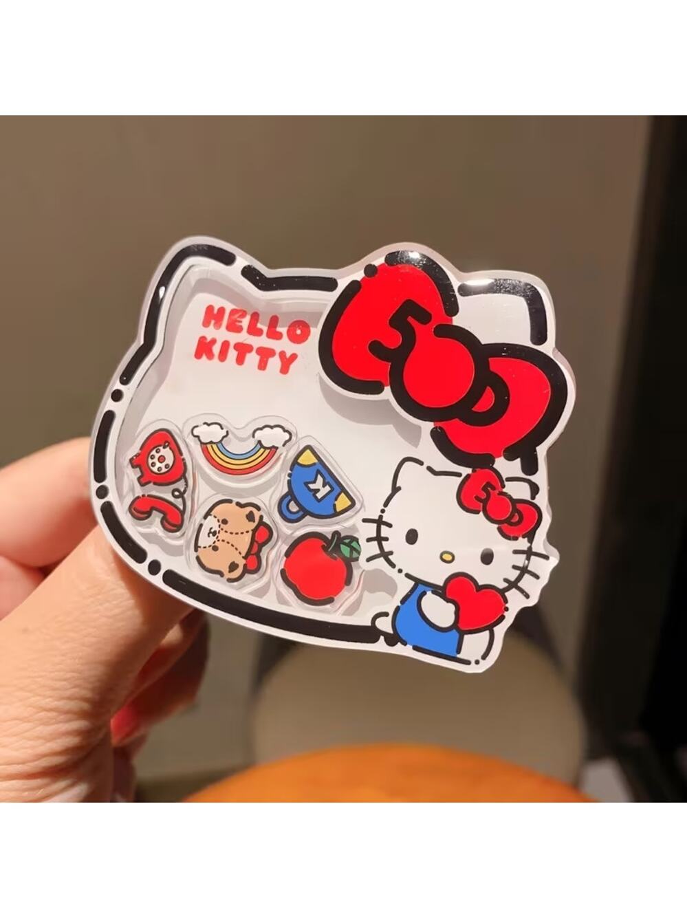 #6861 Hello Kitty Acrylic Shaker phone grip